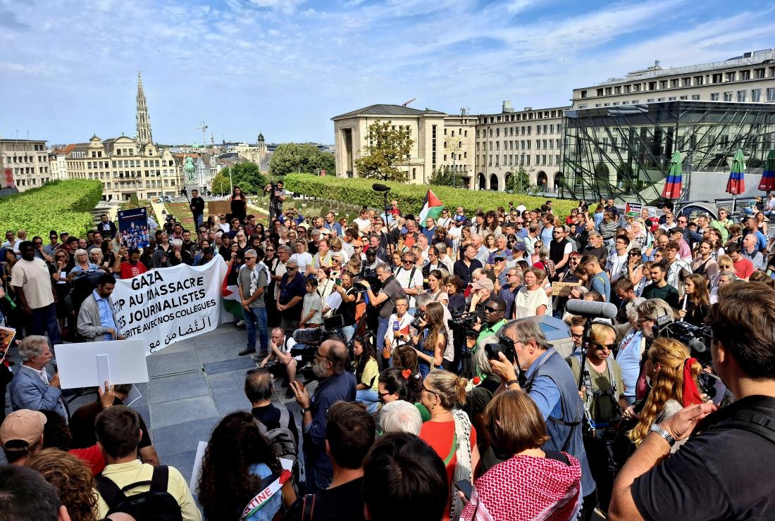 Bijeenkomst in Brussel voor omgekomen journalisten in Gaza