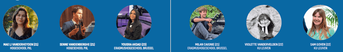 De 6 eindejaarsstudenten journalistiek